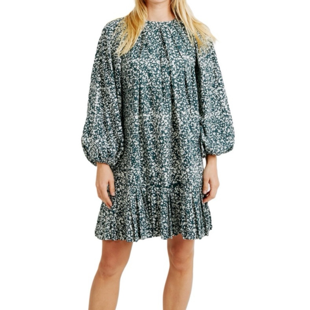 Mirth Somerset Drop Waist Dress Forest Small